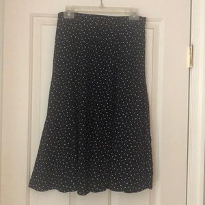 Navy Blue Pocket Dot MIDI Skirt - size US 0
